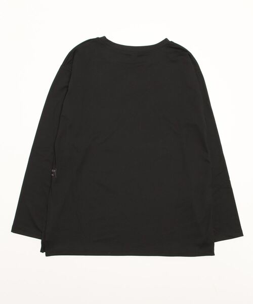 gossip!ロサンゼルス(ゴシップロサンゼルス)の「サイドスリットロンT(Tシャツ/カットソー・レディース・ホワイト/ブラック・FREE)」の4枚目の写真