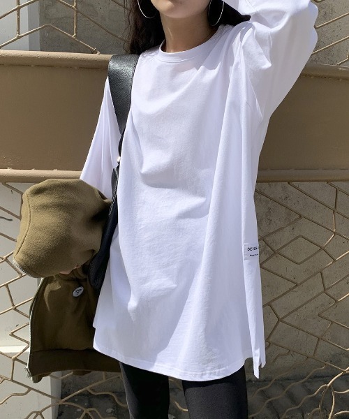 gossip!ロサンゼルス(ゴシップロサンゼルス)の「サイドスリットロンT(Tシャツ/カットソー・レディース・ホワイト/ブラック・FREE)」の16枚目の写真