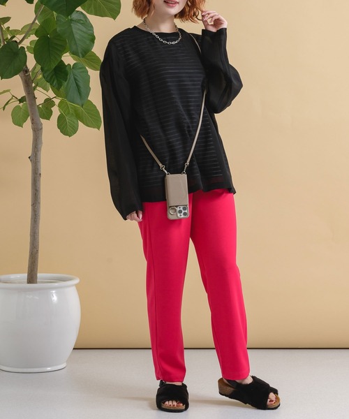 Dignite collier（ディニテコリエ）の「Dignite collier レイヤードボーダープルオーバー（Tシャツ/カットソー・レディース・ホワイト/ブラック・FREE）」の5枚目の写真