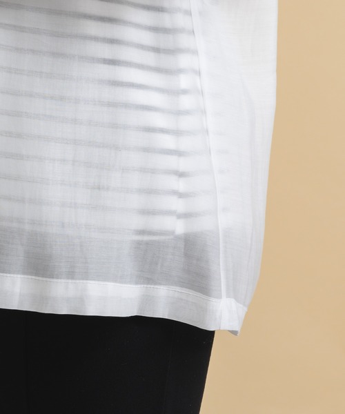 Dignite collier（ディニテコリエ）の「Dignite collier レイヤードボーダープルオーバー（Tシャツ/カットソー・レディース・ホワイト/ブラック・FREE）」の12枚目の写真