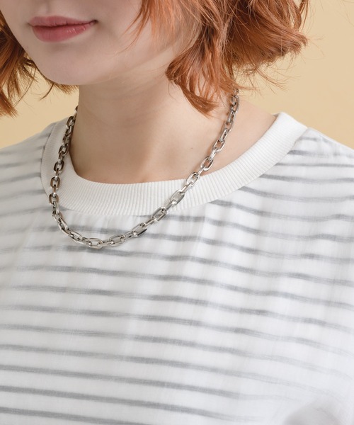 Dignite collier（ディニテコリエ）の「Dignite collier レイヤードボーダープルオーバー（Tシャツ/カットソー・レディース・ホワイト/ブラック・FREE）」の14枚目の写真