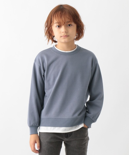 GLOBAL WORK(グローバルワーク)の「マルチファンクション/レイヤードスウェット/269227(スウェット・キッズ・ブルー/ブラック/ライトグレー/ベージュ系その他/グリーン/ブルー系その他/ライトカーキ/ライトイエロー・100cm/110cm/120cm/130cm/160cm/140cm/150cm)」の10枚目の写真