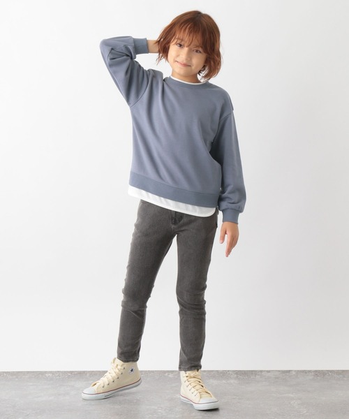 GLOBAL WORK(グローバルワーク)の「マルチファンクション/レイヤードスウェット/269227(スウェット・キッズ・ブルー/ブラック/ライトグレー/ベージュ系その他/グリーン/ブルー系その他/ライトカーキ/ライトイエロー・100cm/110cm/120cm/130cm/160cm/140cm/150cm)」の22枚目の写真