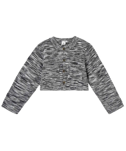 X-girl（エックスガール）の「MELANGE KNIT CARDIGAN（ニット/セーター・レディース・ブラック/グリーン/イエロー・ONE SIZE）」の22枚目の写真