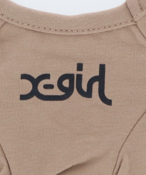X-girl(エックスガール)の「X-girl/ジオメトリックハートTシャツ(ペットウェア・レディース・ブラック/ベージュ・M/3M/S/L/XS/2L/3S/3L)」の9枚目の写真