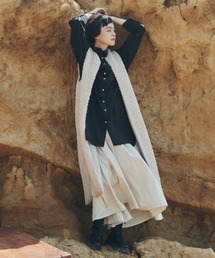 Libra Cue | ボアロングベスト(その他アウター)