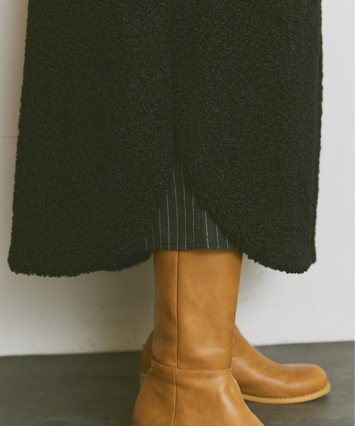 Libra Cue（リブラ キュー）の「ボアロングベスト（その他アウター・レディース・ブラック/アイボリー・FREE）」の18枚目の写真