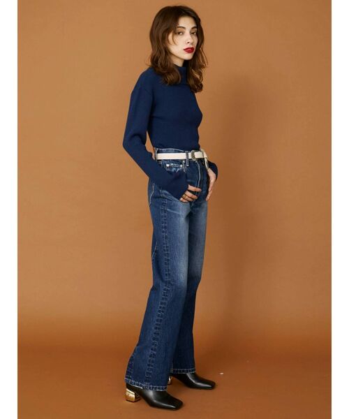 EVRIS（エヴリス）の「スリットフレアデニムパンツ（デニムパンツ・レディース・ブラック/インディゴブルー・SMALL/MEDIUM）」の17枚目の写真