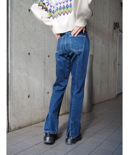 EVRIS（エヴリス）の「スリットフレアデニムパンツ（デニムパンツ・レディース・ブラック/インディゴブルー・SMALL/MEDIUM）」の13枚目の写真