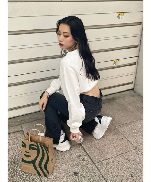 EVRIS（エヴリス）の「スリットフレアデニムパンツ（デニムパンツ・レディース・ブラック/インディゴブルー・SMALL/MEDIUM）」の22枚目の写真