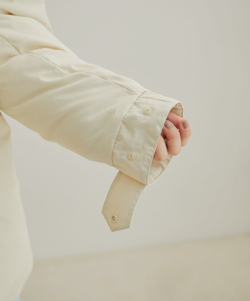 VIS（ビス）の「【撥水・保温】eco cloudモンスターパーカー【sustainable】（ダウンジャケット/コート・レディース・チャコールグレー/キナリ/サックスブルー・M/S）」の12枚目の写真