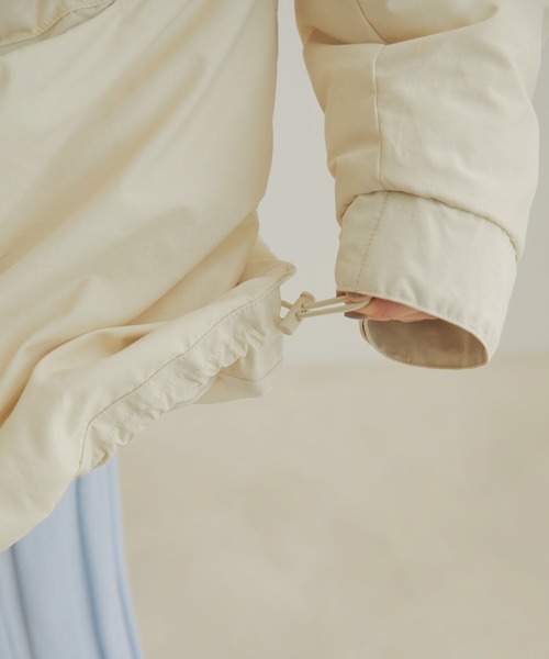 VIS（ビス）の「【撥水・保温】eco cloudモンスターパーカー【sustainable】（ダウンジャケット/コート・レディース・チャコールグレー/キナリ/サックスブルー・M/S）」の16枚目の写真