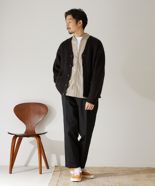 417 EDIFICE（フォーワンセブンエディフィス）の「モヘヤライクシャギーカーディガン（カーディガン/ボレロ・メンズ・チャコールグレー/ブルー/グリーン/アイボリー・SMALL/MEDIUM/LARGE）」の6枚目の写真