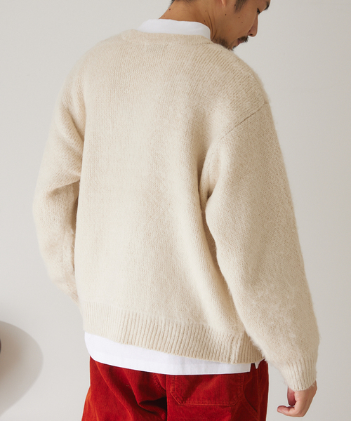 417 EDIFICE（フォーワンセブンエディフィス）の「モヘヤライクシャギーカーディガン（カーディガン/ボレロ・メンズ・チャコールグレー/ブルー/グリーン/アイボリー・SMALL/MEDIUM/LARGE）」の10枚目の写真