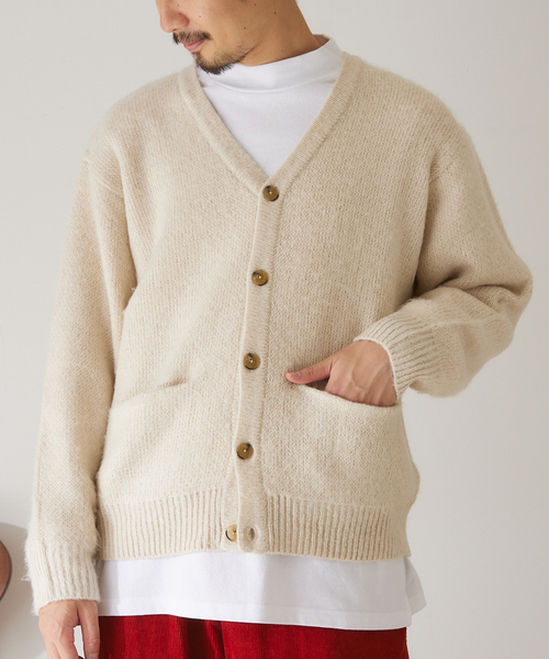 417 EDIFICE（フォーワンセブンエディフィス）の「モヘヤライクシャギーカーディガン（カーディガン/ボレロ・メンズ・チャコールグレー/ブルー/グリーン/アイボリー・SMALL/MEDIUM/LARGE）」の11枚目の写真