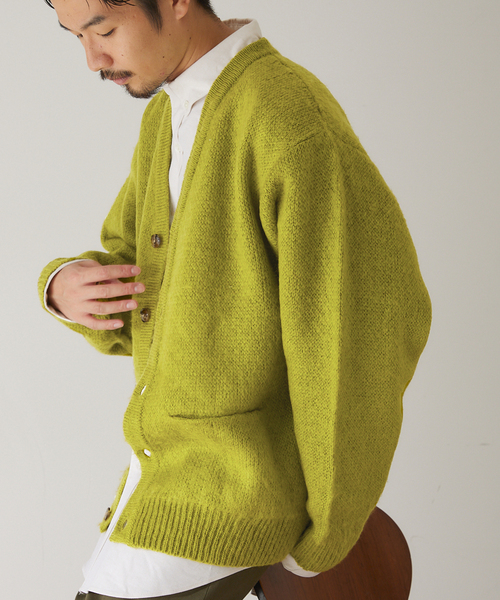 417 EDIFICE（フォーワンセブンエディフィス）の「モヘヤライクシャギーカーディガン（カーディガン/ボレロ・メンズ・チャコールグレー/ブルー/グリーン/アイボリー・SMALL/MEDIUM/LARGE）」の14枚目の写真