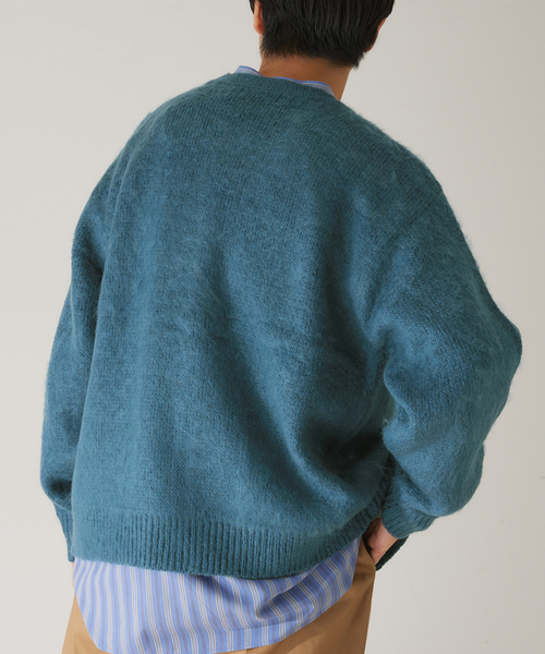 417 EDIFICE（フォーワンセブンエディフィス）の「モヘヤライクシャギーカーディガン（カーディガン/ボレロ・メンズ・チャコールグレー/ブルー/グリーン/アイボリー・SMALL/MEDIUM/LARGE）」の18枚目の写真