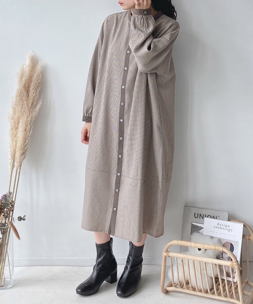 AS KNOW AS plus（アズノゥアズプラス）の「♪配色コクーンワンピース（ワンピース・レディース・チャコールグレー/ブラウン系/ネイビー系/ネイビー系2/グリーン系/ネイビー系3/サックスブルー系/ブラック系/グリーン系1/ブラック系1/グレー系1/ブラック系2/グリーン系2/ネイビー系4/ブラウン系5/ネイビー系5/レッド系5/レッド系6/ネイビー系6/ブルー系その他6/ブラック系6/ブルー系その他7/グリーン系3/サックスブルー系1/ブラウン系7/ブラック系7/ブルー系7/アイボリー系/ネイビー系7/ブルー系/ブラック系3/サックスブルー系2/ブラック系4・FREE）」の10枚目の写真