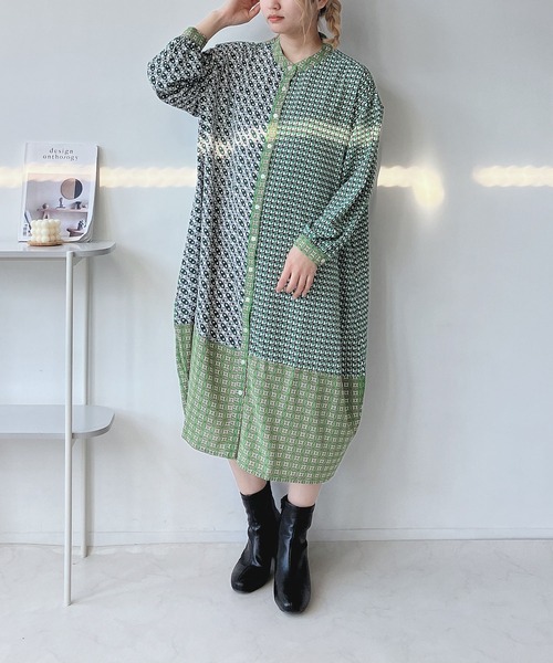 AS KNOW AS plus（アズノゥアズプラス）の「♪配色コクーンワンピース（ワンピース・レディース・チャコールグレー/ブラウン系/ネイビー系/ネイビー系2/グリーン系/ネイビー系3/サックスブルー系/ブラック系/グリーン系1/ブラック系1/グレー系1/ブラック系2/グリーン系2/ネイビー系4/ブラウン系5/ネイビー系5/レッド系5/レッド系6/ネイビー系6/ブルー系その他6/ブラック系6/ブルー系その他7/グリーン系3/サックスブルー系1/ブラウン系7/ブラック系7/ブルー系7/アイボリー系/ネイビー系7/ブルー系/ブラック系3/サックスブルー系2/ブラック系4・FREE）」の16枚目の写真