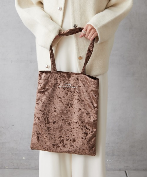 Actually（アクチュアリー）の「ベロアトート Mサイズ（エコバッグ/サブバッグ・レディース・ベージュ/ブラック/ブラウン・フリー）」の7枚目の写真