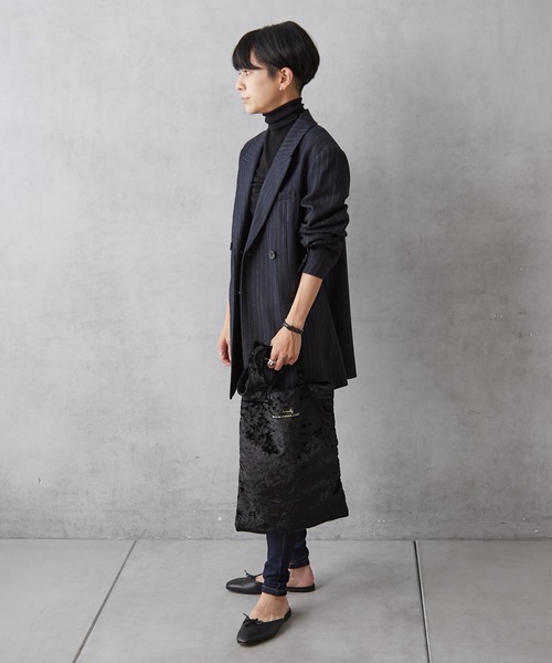 Actually（アクチュアリー）の「ベロアトート Mサイズ（エコバッグ/サブバッグ・レディース・ベージュ/ブラック/ブラウン・フリー）」の6枚目の写真