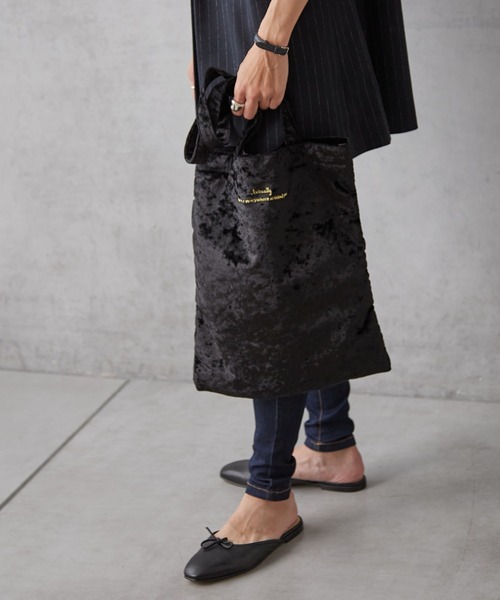 Actually（アクチュアリー）の「ベロアトート Mサイズ（エコバッグ/サブバッグ・レディース・ベージュ/ブラック/ブラウン・フリー）」の19枚目の写真