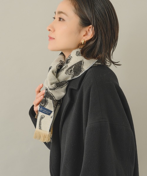 KATHARINE ROSS(キャサリンロス)の「【KATHARINE ROSS】CORNILLON 猫柄ジャガードストール(ストール/ショール・レディース・ブルー/キャメル/ホワイト・MEDIUM)」の9枚目の写真