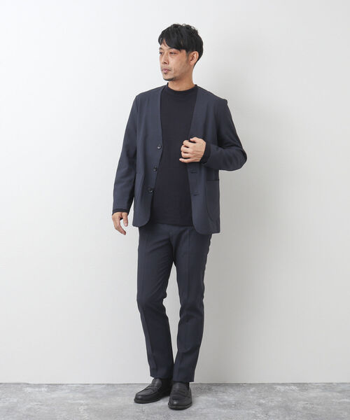 NOLLEY'S goodman(ノーリーズグッドマン)の「TRABEST カラーレス ジャケット(ノーカラージャケット・メンズ・インディゴブルー/チャコールグレー・L/M/XL/S)」の6枚目の写真