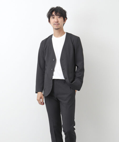 NOLLEY'S goodman(ノーリーズグッドマン)の「TRABEST カラーレス ジャケット(ノーカラージャケット・メンズ・インディゴブルー/チャコールグレー・L/M/XL/S)」の11枚目の写真