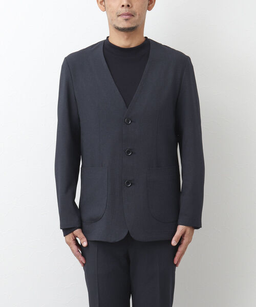 NOLLEY'S goodman(ノーリーズグッドマン)の「TRABEST カラーレス ジャケット(ノーカラージャケット・メンズ・インディゴブルー/チャコールグレー・L/M/XL/S)」の14枚目の写真