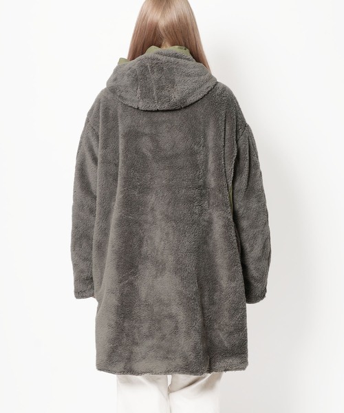 ARMY TWILL(アーミーツイル)の「ARMY TWILL/アーミーツイル REVERSIBLE HOODED COAT リバーシブルフーディコート(モッズコート・メンズ・ブラック/カーキ・M/L)」の6枚目の写真