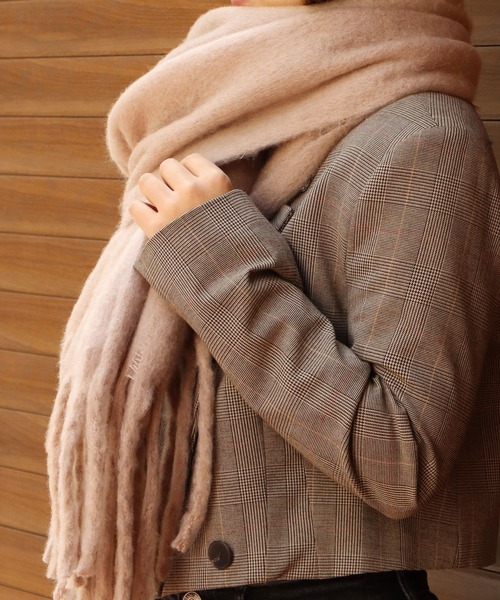 ボリューム フリンジマフラー ベーシック ストール（マフラー