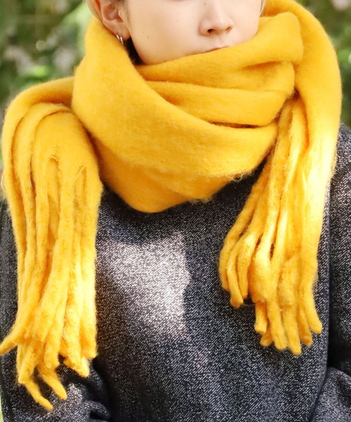 JULIUS ブラック マフラー フリンジ付き フリンジ付きマフラー - ブラック | ZARA Japan / 日本