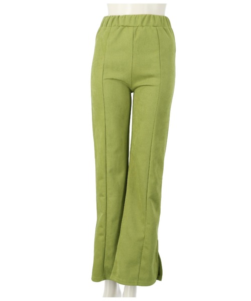 ANAP（アナップ）の「フェイクスエードサイドスリットフレアパンツ（その他パンツ・レディース・ブラウン/アイボリー/ブラック/イエロー×グリーン・FREE）」の14枚目の写真