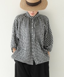 [Brocante / ブロカント] フレンチリネンギンガム グランシャツ