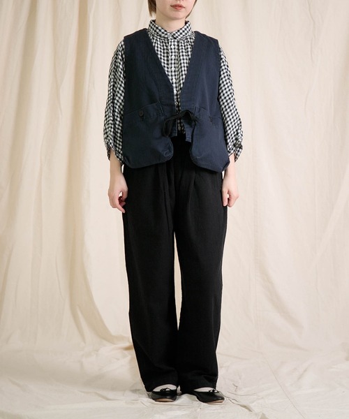 Brocante（ブロカント）の「[Brocante / ブロカント] フレンチリネンギンガム グランシャツ（シャツ/ブラウス・レディース・ブラック系その他/ブルー系その他・2）」の20枚目の写真