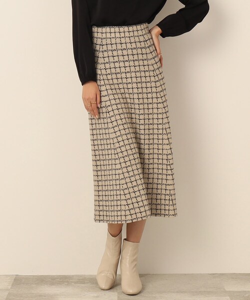 DRESKIP（ドレスキップ）の「◆上品さとかわいさの良いとこどり【洗える/セットアップ可能】ジャカードフレアスカート（スカート・レディース・ベージュ系その他4/ブラック系1/ブラウン系その他3・03/02/04）」の10枚目の写真
