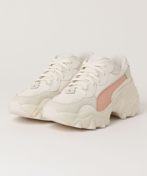 PUMA(プーマ)の「PUMA PULSAR WEDGE WMNS CN FS プーマ パルサー ウェッジ ウィメンズ CN FS(スニーカー・レディース・アイボリー/ホワイト×ピンク・23cm/23.5cm/24cm/24.5cm/25cm)」の2枚目の写真
