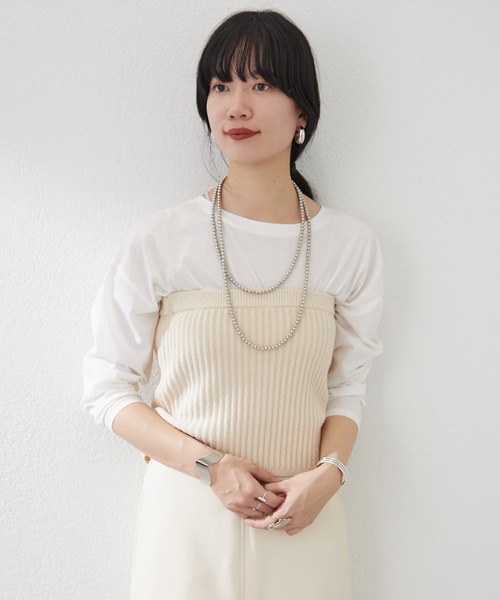 SHENERY（シーナリー）の「ニットビスチェ（ニット/セーター・レディース・アイボリー/ブラック・FREE）」の4枚目の写真