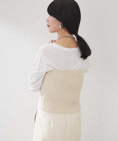 SHENERY（シーナリー）の「ニットビスチェ（ニット/セーター・レディース・アイボリー/ブラック・FREE）」の6枚目の写真