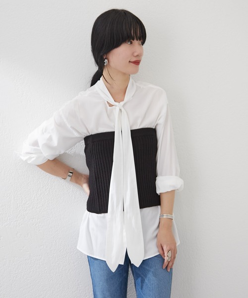 SHENERY（シーナリー）の「ニットビスチェ（ニット/セーター・レディース・アイボリー/ブラック・FREE）」の15枚目の写真