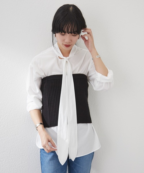 SHENERY（シーナリー）の「ニットビスチェ（ニット/セーター・レディース・アイボリー/ブラック・FREE）」の16枚目の写真