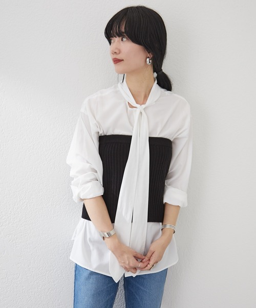 SHENERY（シーナリー）の「ニットビスチェ（ニット/セーター・レディース・アイボリー/ブラック・FREE）」の17枚目の写真