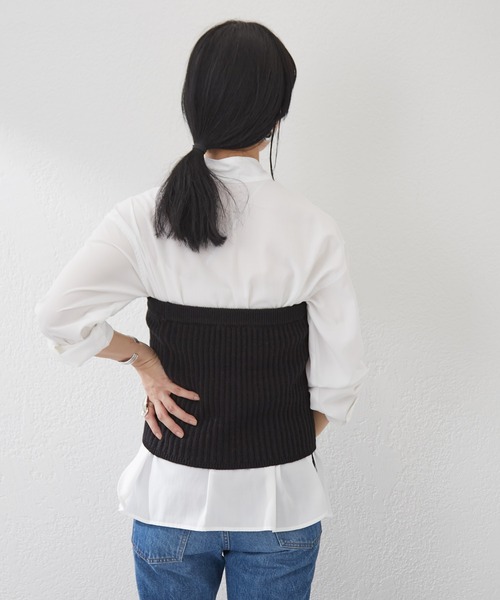 SHENERY（シーナリー）の「ニットビスチェ（ニット/セーター・レディース・アイボリー/ブラック・FREE）」の19枚目の写真