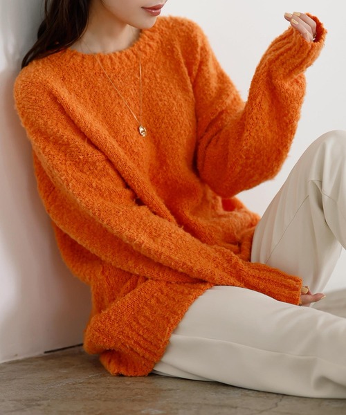 ちーさん　クレッシェント　フード付き圧縮ニット 【新品】 Gready Brilliant コート アウター 圧縮ニット深Vネックベスト