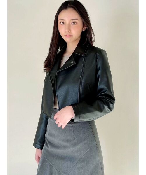 RESEXXY（リゼクシー）の「ライダースジャケット（ライダースジャケット・レディース・アイボリー/ブラック・MEDIUM/SMALL）」の22枚目の写真