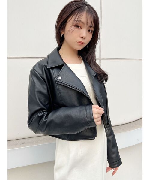 RESEXXY（リゼクシー）の「ライダースジャケット（ライダースジャケット・レディース・アイボリー/ブラック・MEDIUM/SMALL）」の18枚目の写真