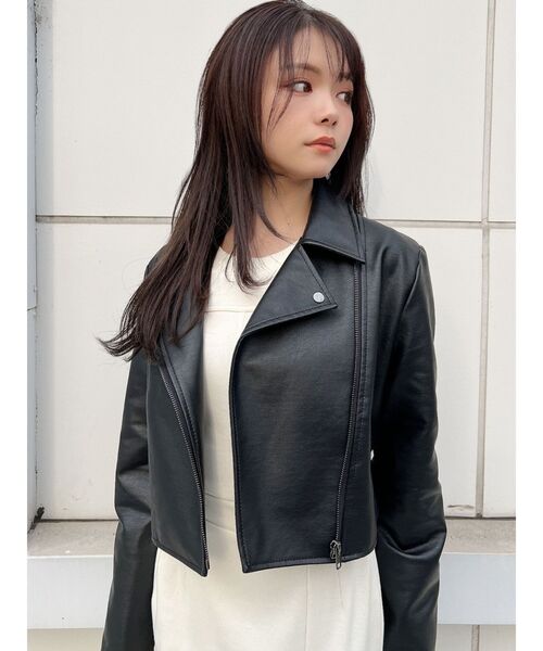 RESEXXY（リゼクシー）の「ライダースジャケット（ライダースジャケット・レディース・アイボリー/ブラック・MEDIUM/SMALL）」の17枚目の写真