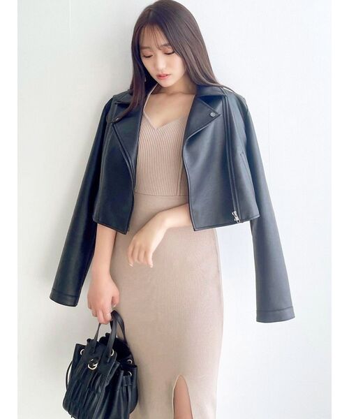 RESEXXY（リゼクシー）の「ライダースジャケット（ライダースジャケット・レディース・アイボリー/ブラック・MEDIUM/SMALL）」の10枚目の写真