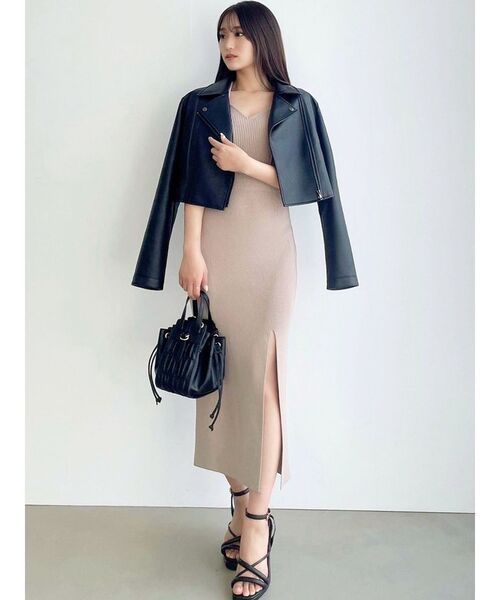 RESEXXY（リゼクシー）の「ライダースジャケット（ライダースジャケット・レディース・アイボリー/ブラック・MEDIUM/SMALL）」の9枚目の写真